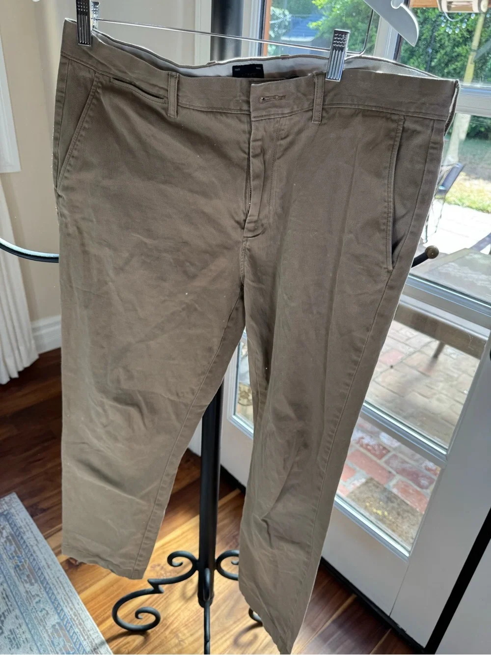 J. Crew Olive/Taupe Slim Straight Chinos SZ 35/32 GUC